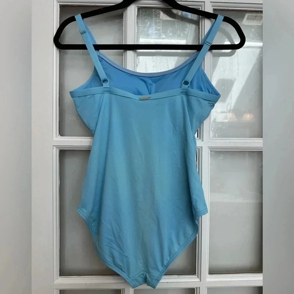 Calvin Klein Logo Classic One Piece Swimsuit Tiffany Blue Women’s Size 6 Small - Picture 5 of 16
